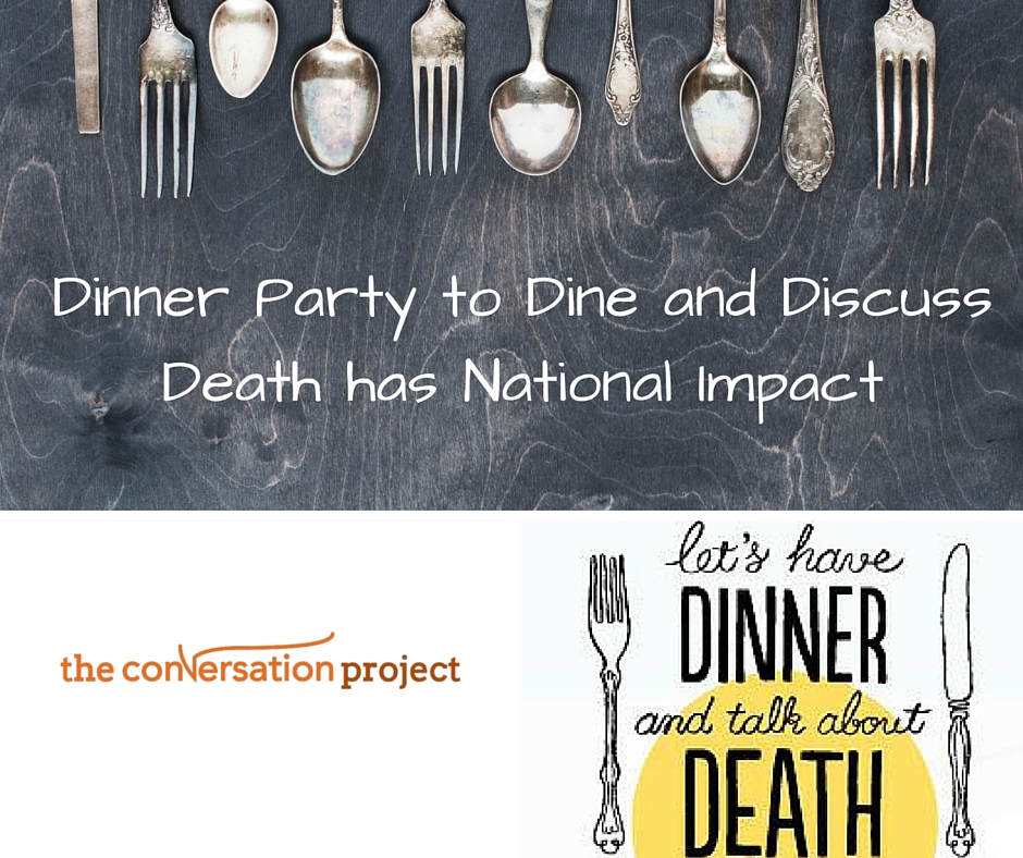 Death over dinner postcard