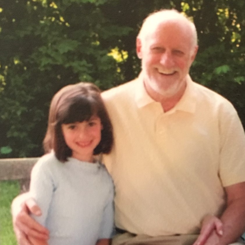 Author as a young girl with her grandfather